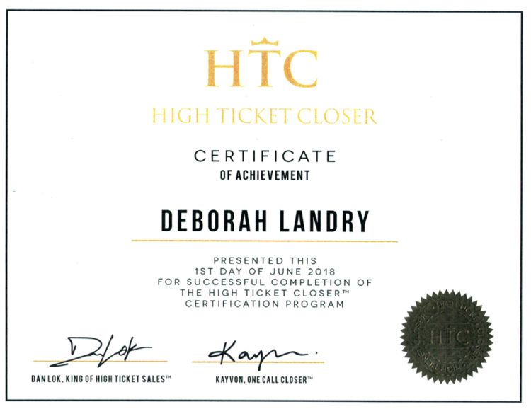 HTCcertificate